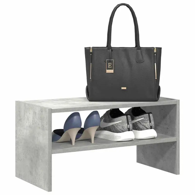 Praktisch schoenenrek van bewerkt hout voor elegante opbergbeshoeften - Betongrijs / 1 - Schoenenrekken