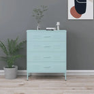 Praktische bijzetkast met stalen constructie en aanpasbare hoogte - Mintgroen / 1 - Commodes & ladekasten
