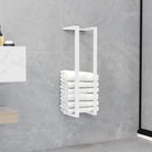 Praktische en decoratieve handdoekhouder van ijzer - Wit / 12.5 x 12.5 x 60 cm - Handdoekrekken & -houders