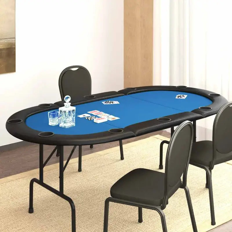Professionele poker- en spellentafels met casinokwaliteit vilten blad - Blauw / 1 - Poker- & spellentafels
