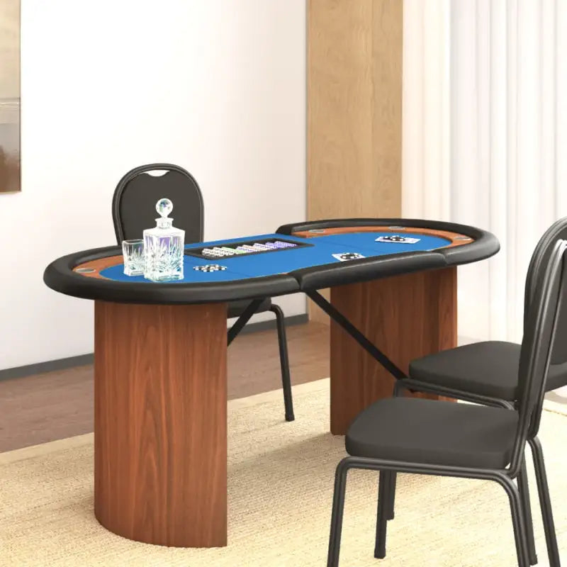 Professionele poker- en spellentafels van bewerkt hout voor high-end pokeravonden - Blauw / 1 - Poker- & spellentafels