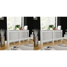 Radiatorombouw met levert inhoud voor decoratie en extra opbergruimte - Wit / 172 x 19 x 81.5 cm / 2 - Accessoires