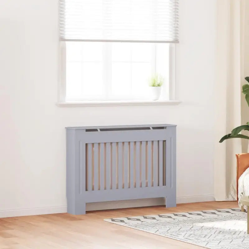Radiatorombouw met levert inhoud voor decoratie en extra opbergruimte - Antraciet / 112 x 19 x 81.5 cm / 1