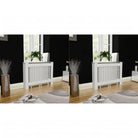 Radiatorombouw met levert inhoud voor decoratie en extra opbergruimte - Wit / 112 x 19 x 81.5 cm / 2 - Accessoires