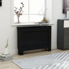 Radiatorombouw van MDF voor een stijlvolle woonkamerafwerking - Zwart / 112 x 19 x 81.5 cm / 1 - Accessoires