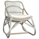 Rattan Fauteuil met Linnen Kussen voor een Charmante en Comfortabele Ruimte - Grijs / 1 - Fauteuils & Relaxfauteuils