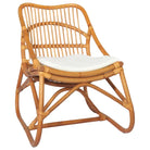 Rattan Fauteuil met Linnen Kussen voor een Charmante en Comfortabele Ruimte - Lichtbruin / 1 - Fauteuils &