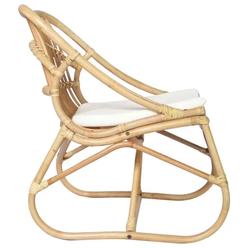Rattan Fauteuil met Linnen Kussen voor een Charmante en Comfortabele Ruimte - Fauteuils & Relaxfauteuils