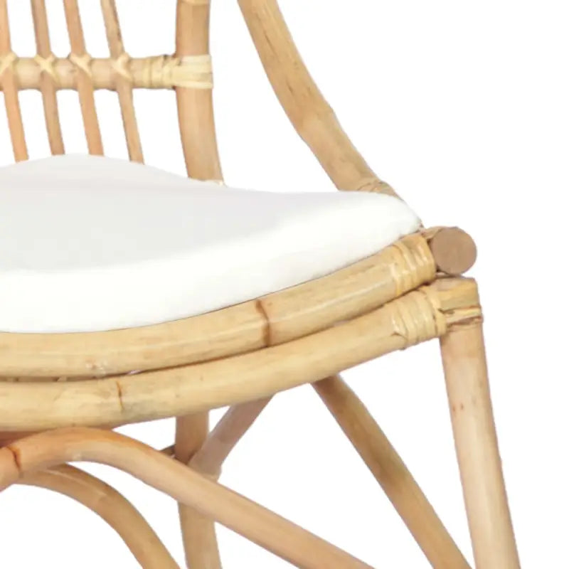 Rattan Fauteuil met Linnen Kussen voor een Charmante en Comfortabele Ruimte - Fauteuils & Relaxfauteuils