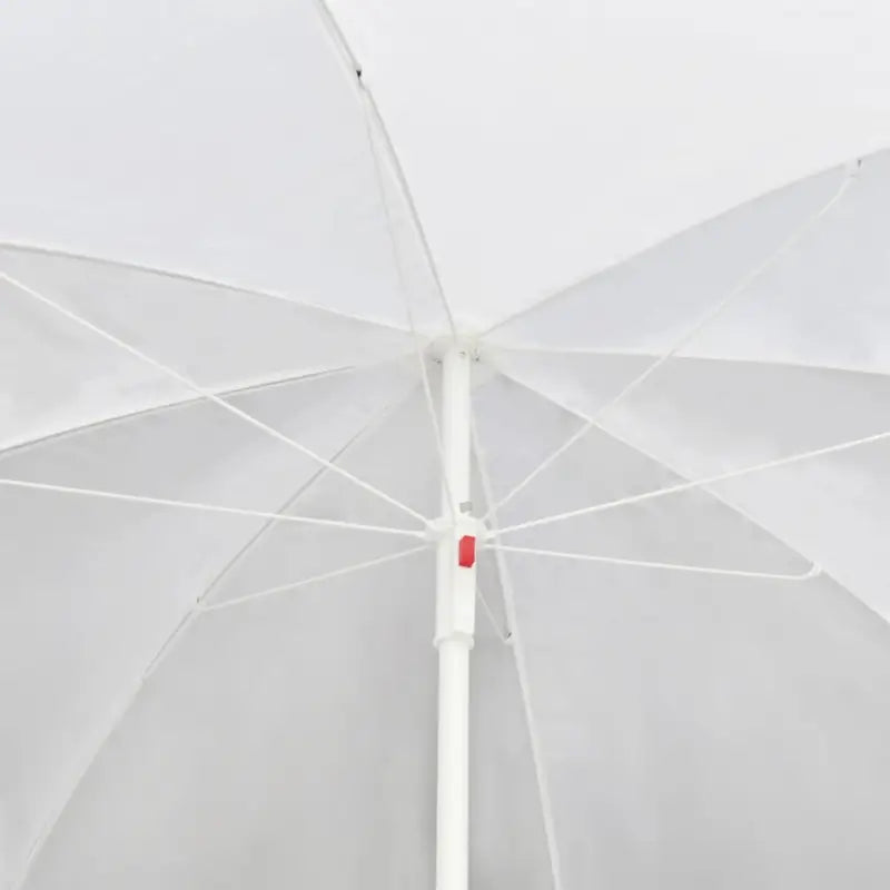 Rattan Loungeset met parasol voor in de tuin - Zwart en wit - Tuinbedden