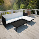 Rattan loungeset met stalen frame en dikte zitkussens voor in de tuin - Tuinsets