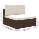 Rattan Loungeset voor in de Tuin of Patio - Bruin - Tuinsets