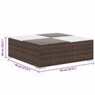 Rattan Loungeset voor in de Tuin of Patio - Bruin - Tuinsets