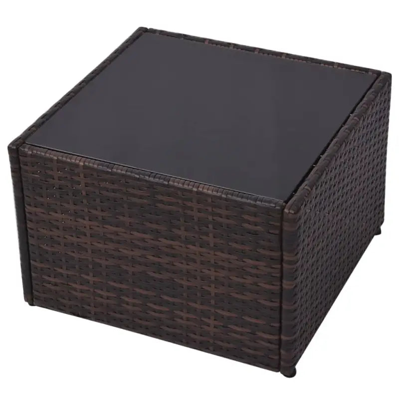 Rattan Loungeset voor Tuin en Terras All Year Round - Bruin - Tuinsets