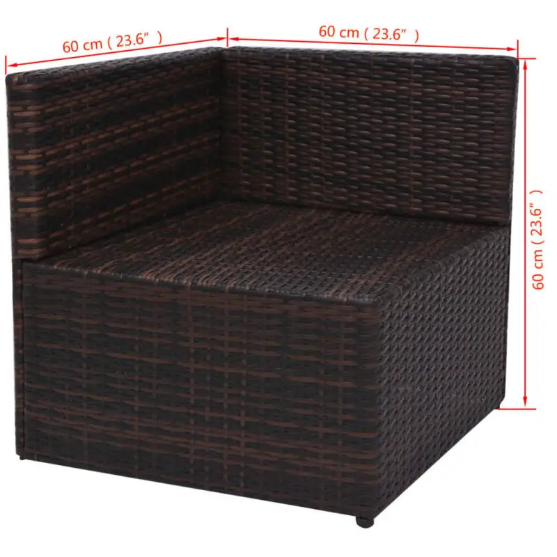 Rattan Loungeset voor Tuin en Terras All Year Round - Bruin - Tuinsets