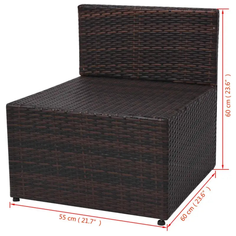 Rattan Loungeset voor Tuin en Terras All Year Round - Bruin - Tuinsets