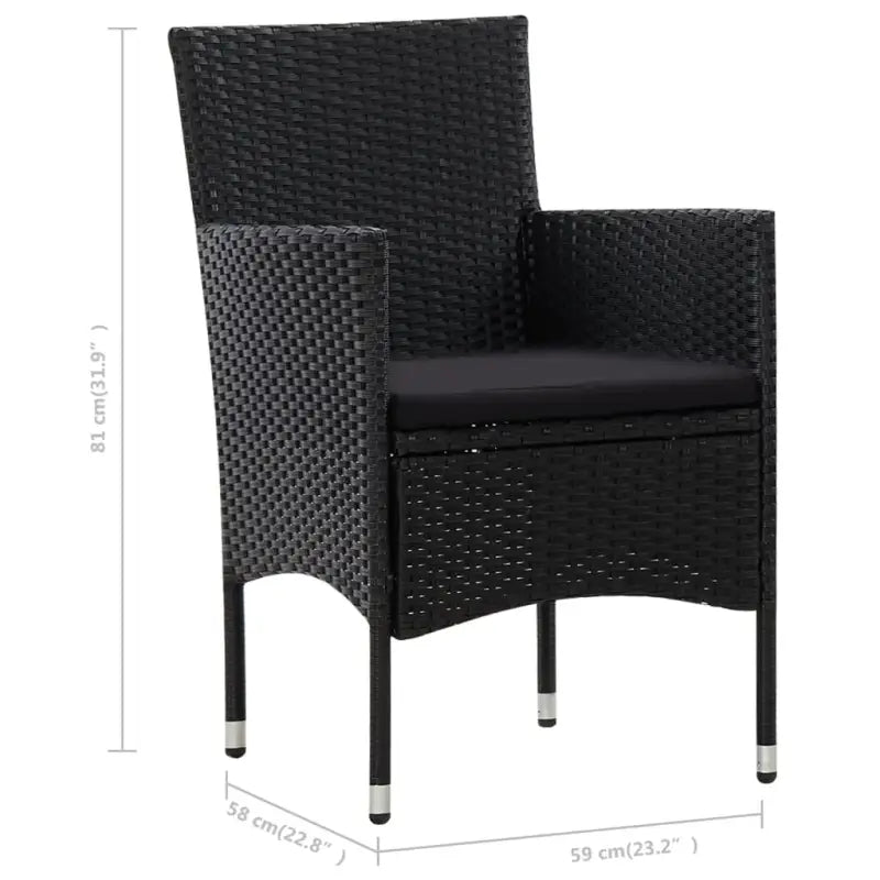 Rattan tuinset met elegante ontwerp en comfortabele breedte zitting - Tuinsets
