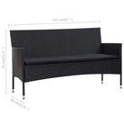 Rattan tuinset met elegante ontwerp en comfortabele breedte zitting - Tuinsets