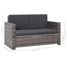 Rattan tuinset met gepoedercoat stalen frame voor een elegante buitenruimte - Tuinsets