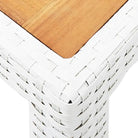 Rattan tuinset met massief acaciahout voor buiten dineren en relaxen - Tuinsets