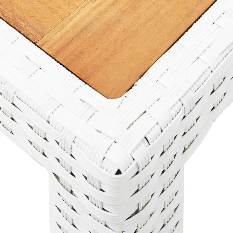 Rattan tuinset met massief acaciahout voor buiten dineren en relaxen - Tuinsets