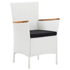 Rattan tuinset met massief acaciahout voor buiten dineren en relaxen - Tuinsets