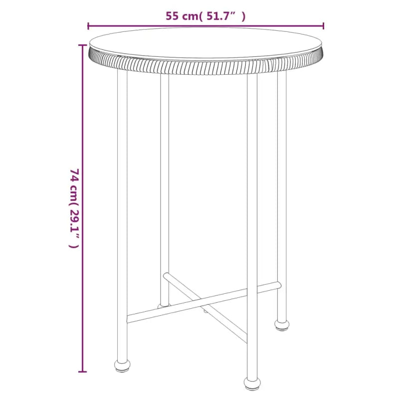 Rattan tuinset met poly rattan voor een weerbestendig en eenvoudig schoon uiterlijk - Zwart - Tuinsets