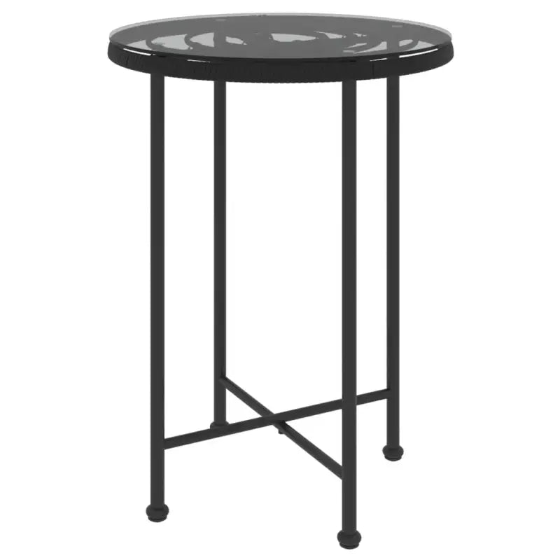 Rattan tuinset met poly rattan voor een weerbestendig en eenvoudig schoon uiterlijk - Zwart - Tuinsets