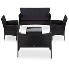 Rattan tuinset met stijlvolle breedte zitting voor elegante buitenruimte - Zwart - Tuinsets