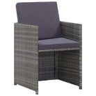Rattan Tuinset voor Eten En Ontspanning in Moderne Stijl - 8x Fauteuil + 4x voetensteun + Tafel - Tuinsets