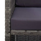 Rattan Tuinset voor Eten En Ontspanning in Moderne Stijl - 8x Fauteuil + 4x voetensteun + Tafel - Tuinsets