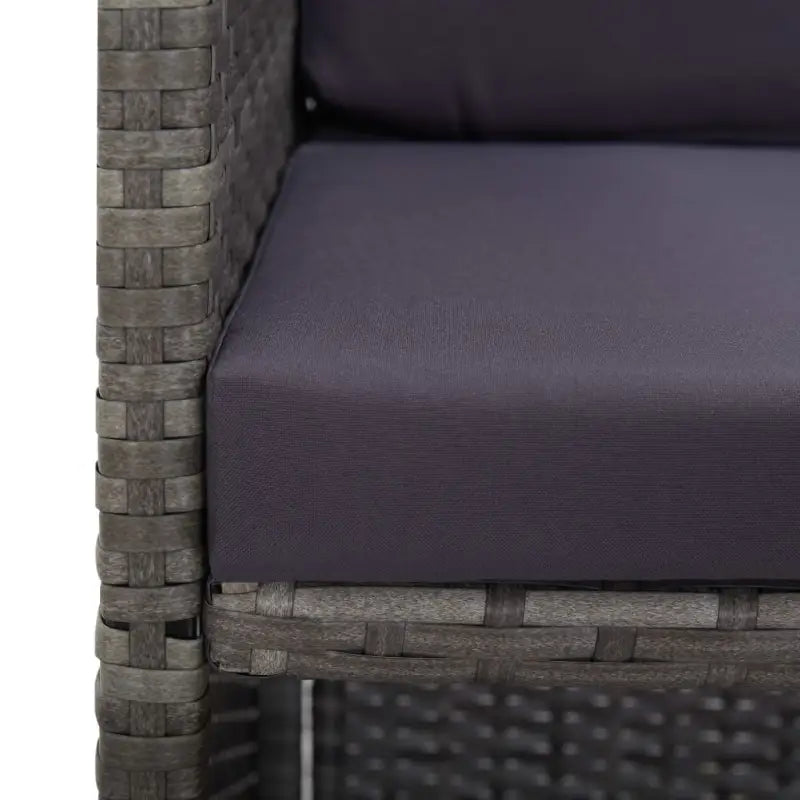 Rattan Tuinset voor Eten En Ontspanning in Moderne Stijl - 8x Fauteuil + 4x voetensteun + Tafel - Tuinsets