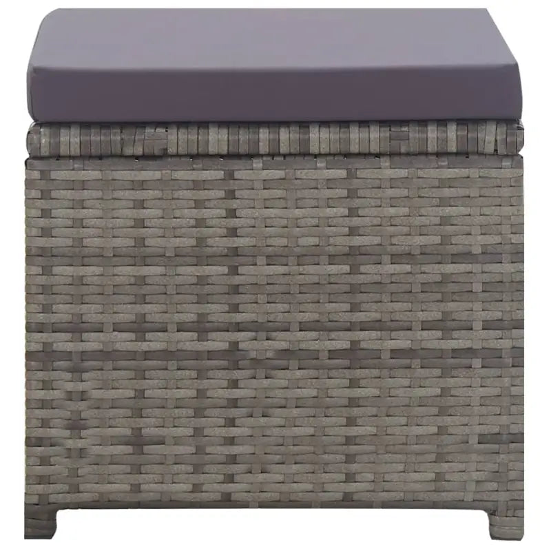 Rattan Tuinset voor Eten En Ontspanning in Moderne Stijl - 8x Fauteuil + 4x voetensteun + Tafel - Tuinsets