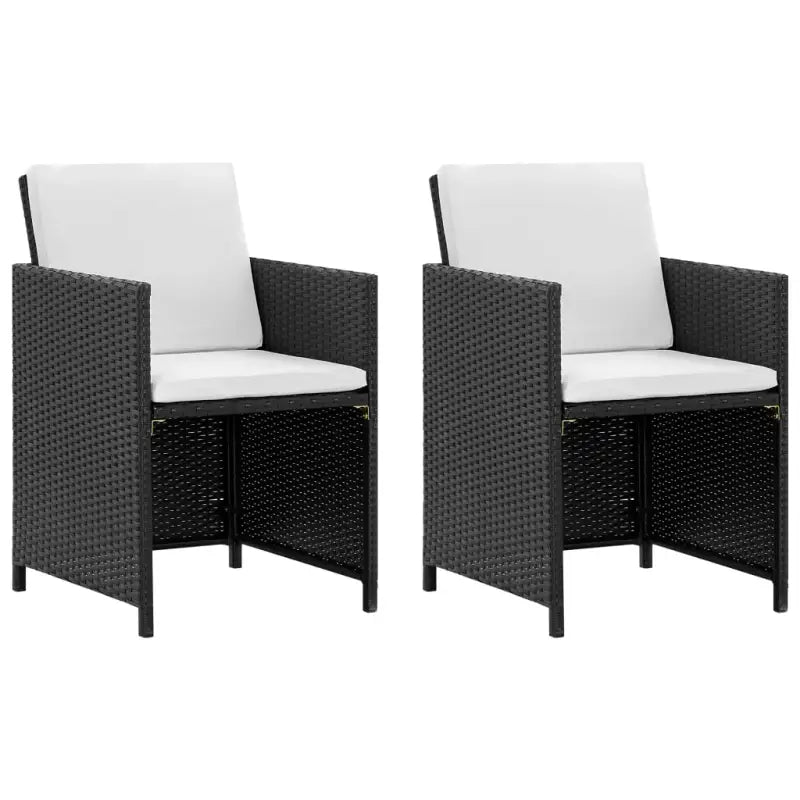 Rattan tuinstoelset met glazen tafelblad inclusief levering bevat - Tuinsets