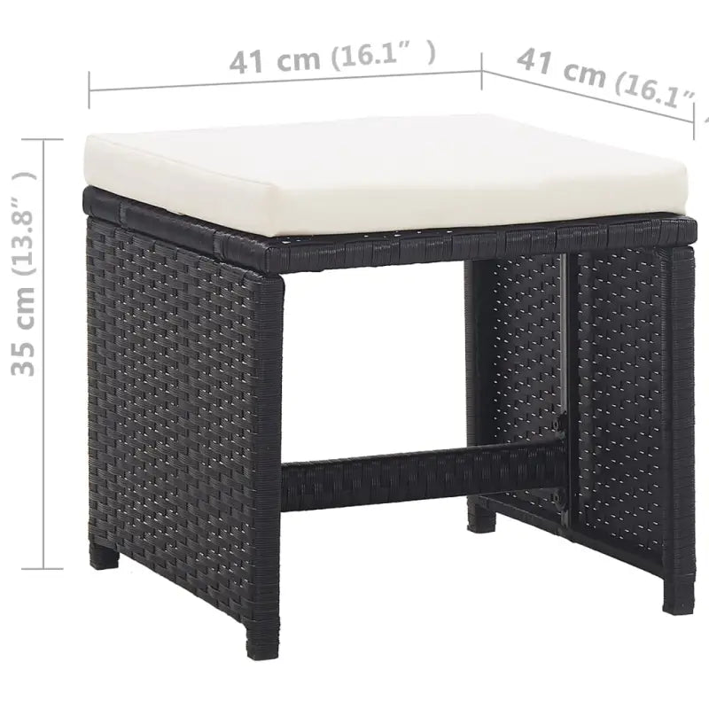 Rattan tuinstoelset met glazen tafelblad inclusief levering bevat - Tuinsets
