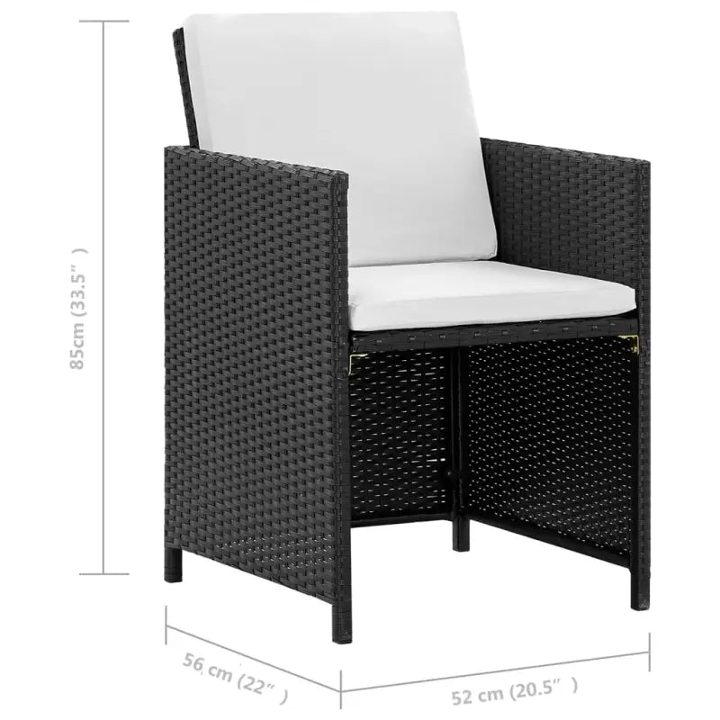 Rattan tuinstoelset met glazen tafelblad inclusief levering bevat - Tuinsets