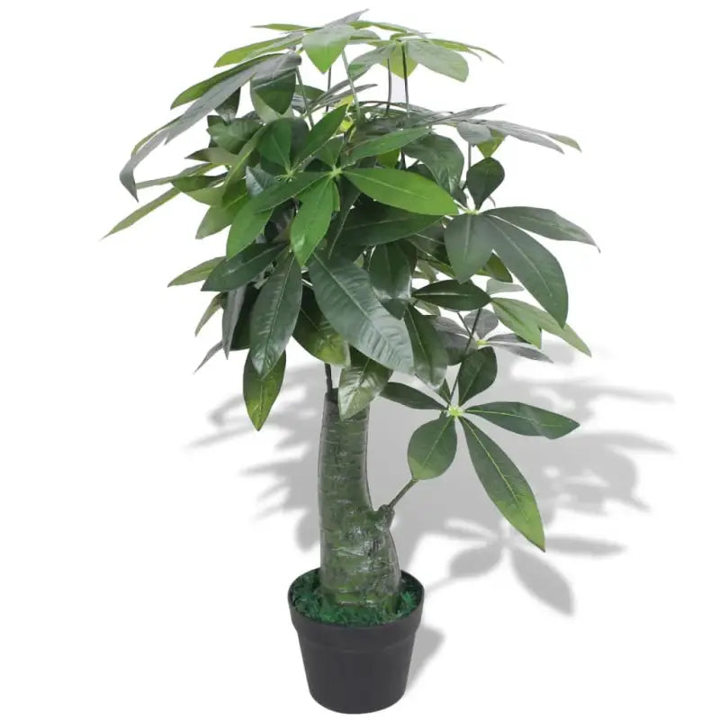 Realistische kunst pachira boom met geverfd echt hout voor binnen - Groen / 85 cm / 1 - Kunstplanten