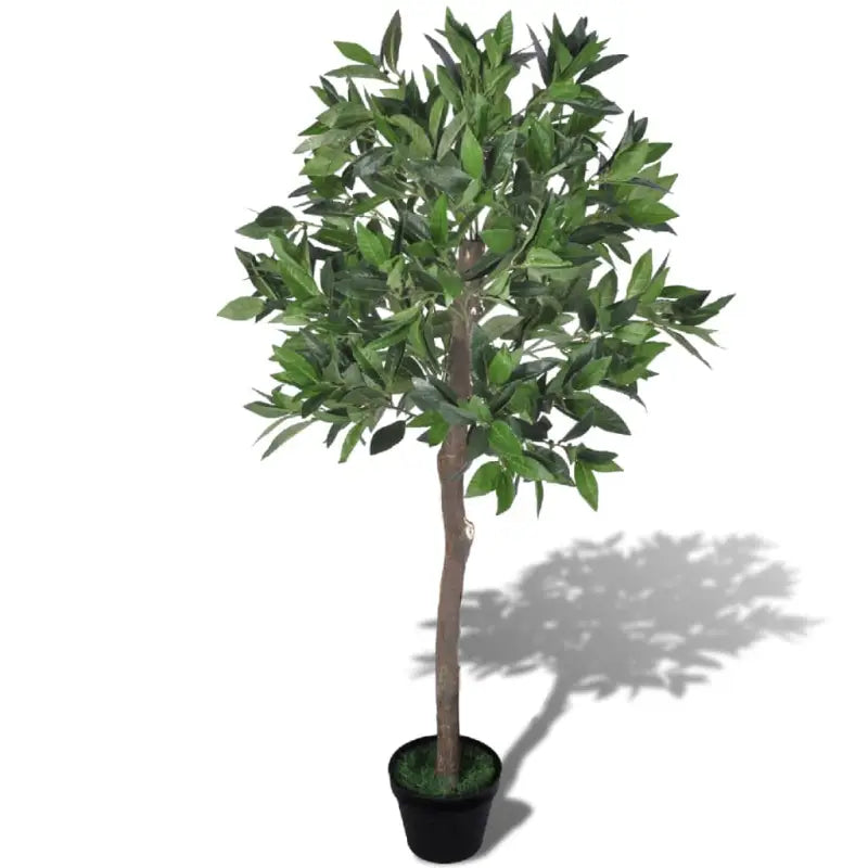 Realistische kunst pachira boom met geverfd echt hout voor binnen - Groen / 120 cm / 1 - Kunstplanten