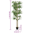 Realistische kunstbamboe met kunststof pot voor woon en kantoor decoratie - Kunstplanten