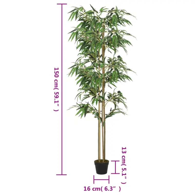 Realistische kunstbamboe met kunststof pot voor woon en kantoor decoratie - Kunstplanten