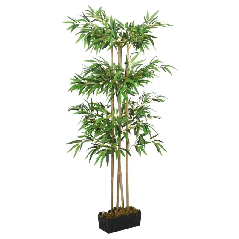 Realistische kunstbamboe met kunststof pot voor woon en kantoor decoratie - 14 x 30 x 120 cm / 1 - Kunstplanten
