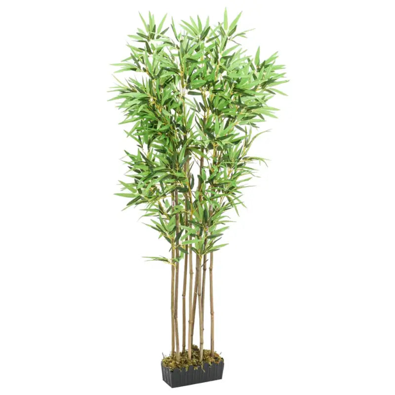 Realistische kunstbamboe plant in kunststof pot voor huis en kantoor - 30 x 14 x 180 cm / 1 - Kunstplanten