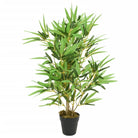 Realistische kunstbamboe plant in kunststof pot voor huis en kantoor - 14 x 80 cm / 1 - Kunstplanten