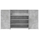 Receptiebalie in bewerkt hout met ingebouwde balie voor verschillende omgevingen - Betongrijs / 200 x 50 x 103.5 cm