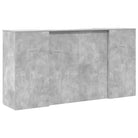 Receptiebalie in bewerkt hout met ingebouwde balie voor verschillende omgevingen - Betongrijs / 200 x 50 x 103.5 cm