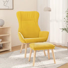 Relaxfauteuil met massief rubberwood voor ultiem comfort - Geel / 1 / Met voetensteun - Fauteuils & Relaxfauteuils