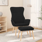 Relaxfauteuil met massief rubberwood voor ultiem comfort - Zwart / 1 / Met voetensteun - Fauteuils & Relaxfauteuils