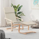 Relaxfauteuil met voetenbank met massief berkenhout en ruime breedte - Crème / 1 - Fauteuils & Relaxfauteuils