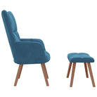 Relaxstoel met voetenbank met blokpatroon voor stijlvol comfort - Fauteuils & Relaxfauteuils
