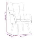 Relaxstoel met voetenbank met blokpatroon voor stijlvol comfort - Fauteuils & Relaxfauteuils